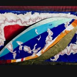 Barracuda 201747 x 82 inchesAcrylic on canvas with collage