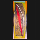 Cleopatra's Bow, 2013 Acrylic on Canvas, 84 x 31 1/4  x 1 inches